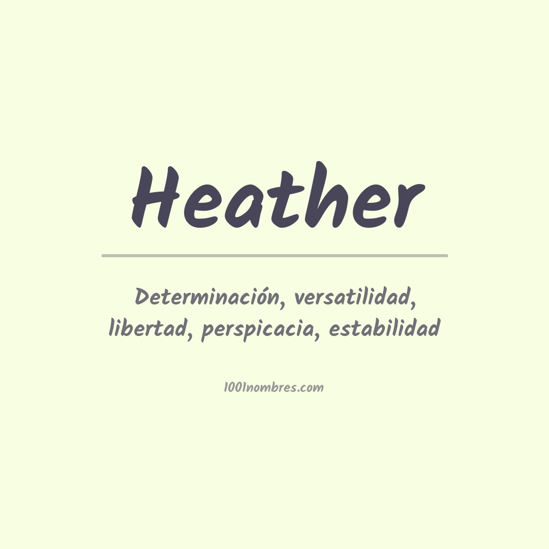 Significado del nombre Heather