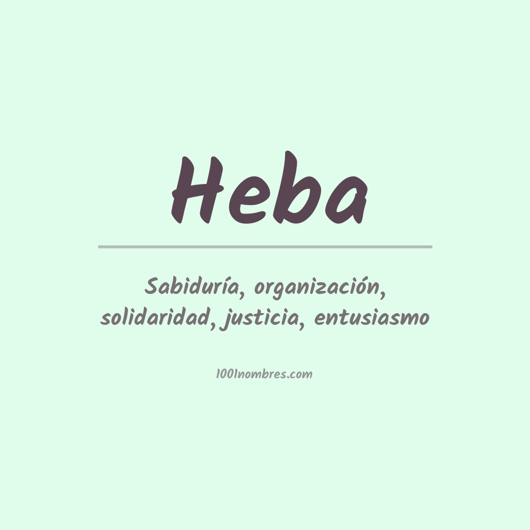 Significado del nombre Heba Significado del nombre Heba