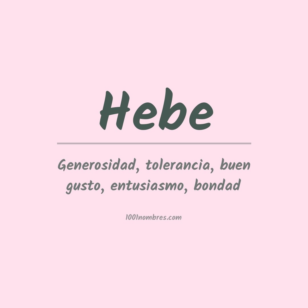 Significado del nombre Hebe