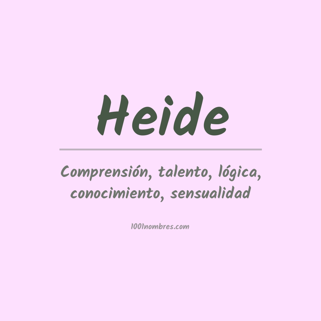 Significado del nombre Heide