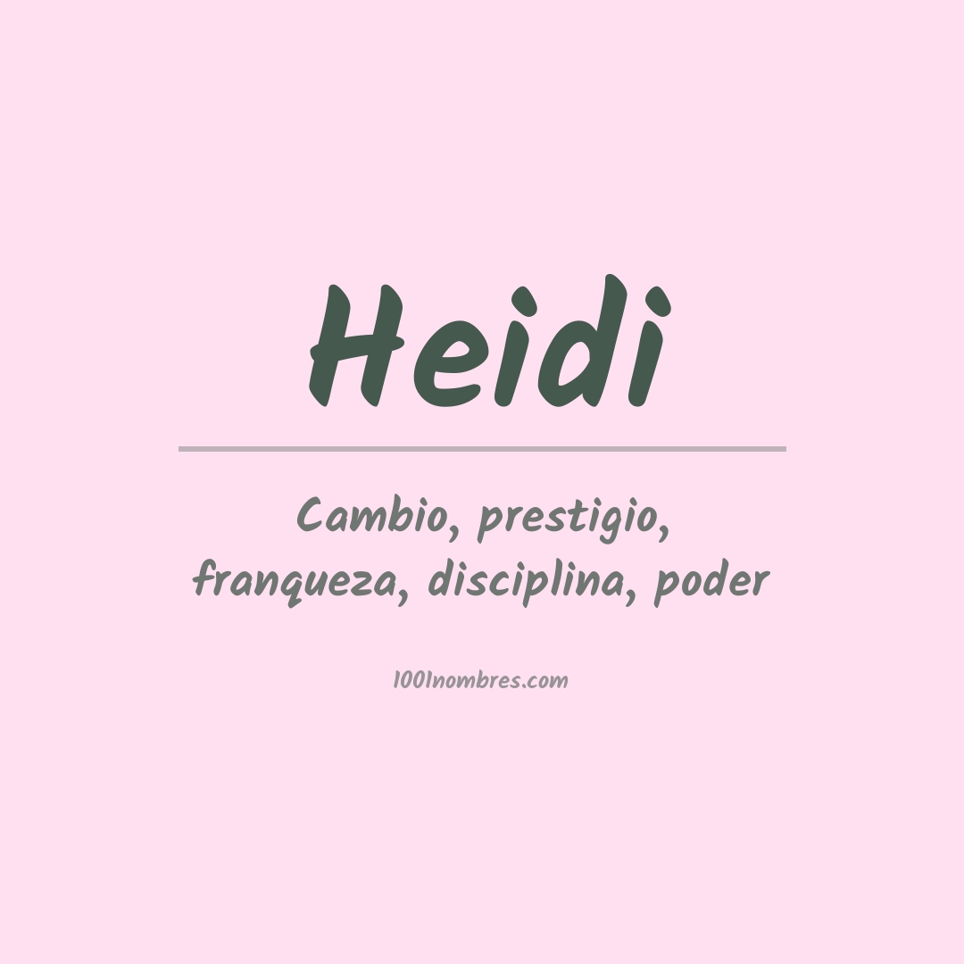 Significado del nombre Heidi