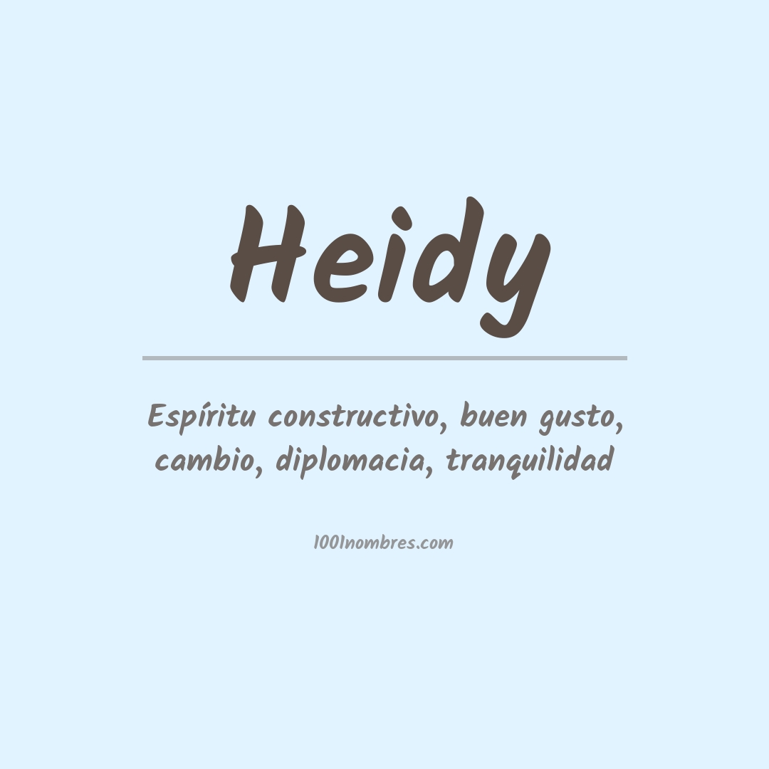 Significado del nombre Heidy