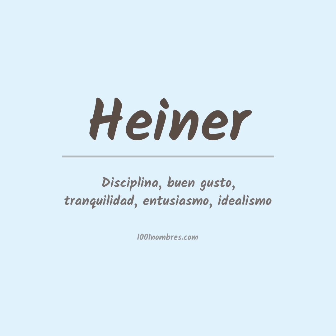 Significado del nombre Heiner