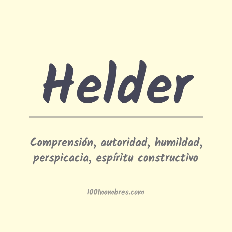 Significado del nombre Helder