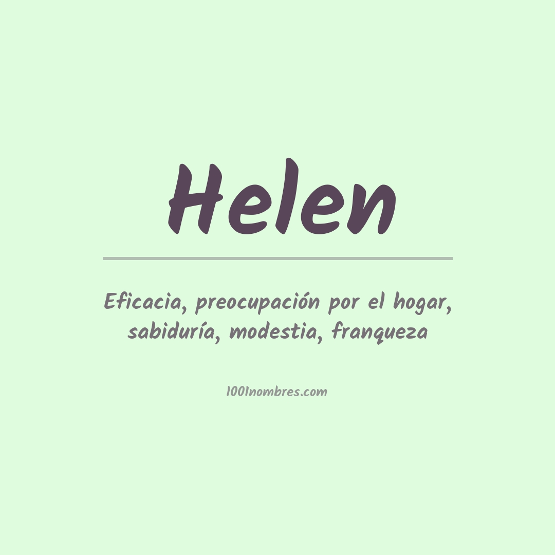 Significado del nombre Helen