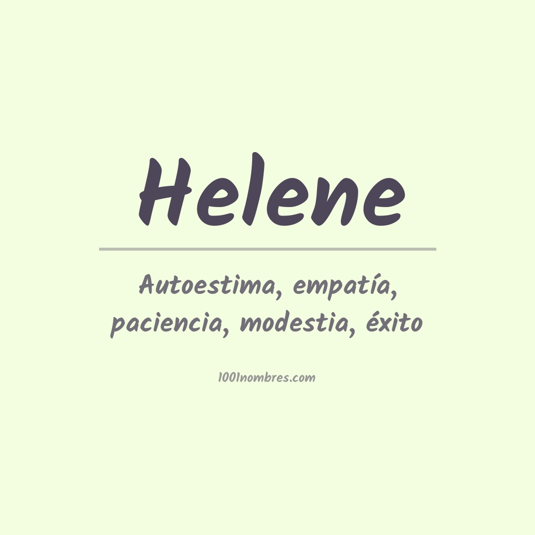 Significado del nombre Helene
