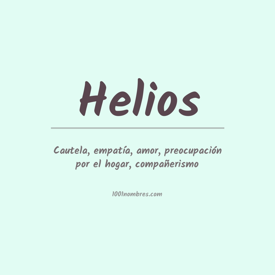 Significado del nombre Helios