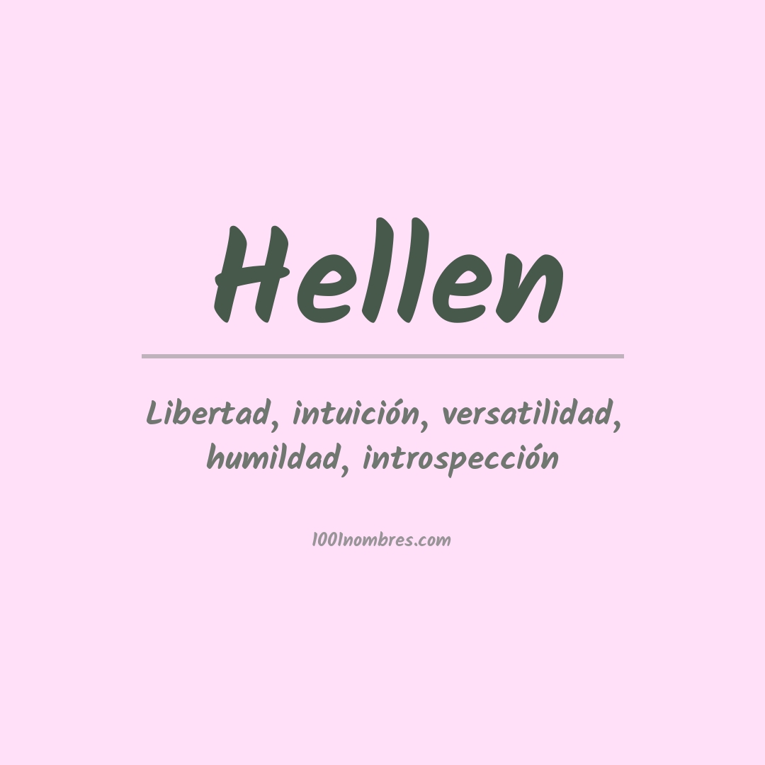 Significado del nombre Hellen