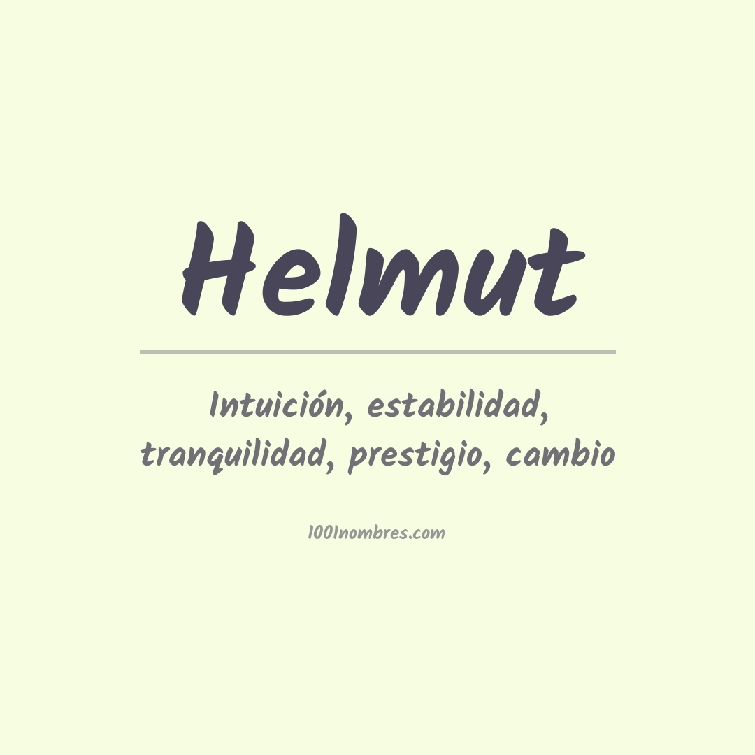 Significado del nombre Helmut