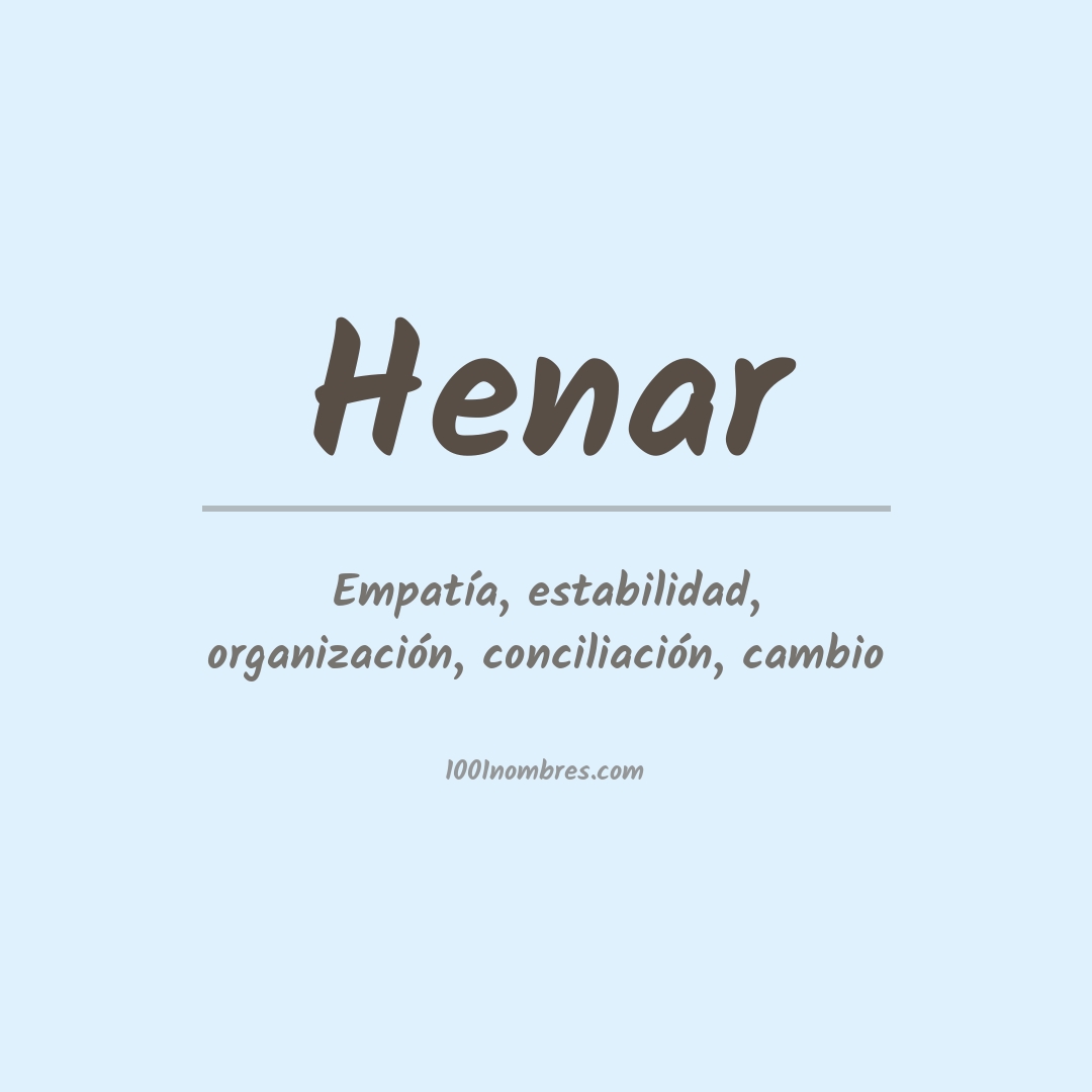 Significado del nombre Henar