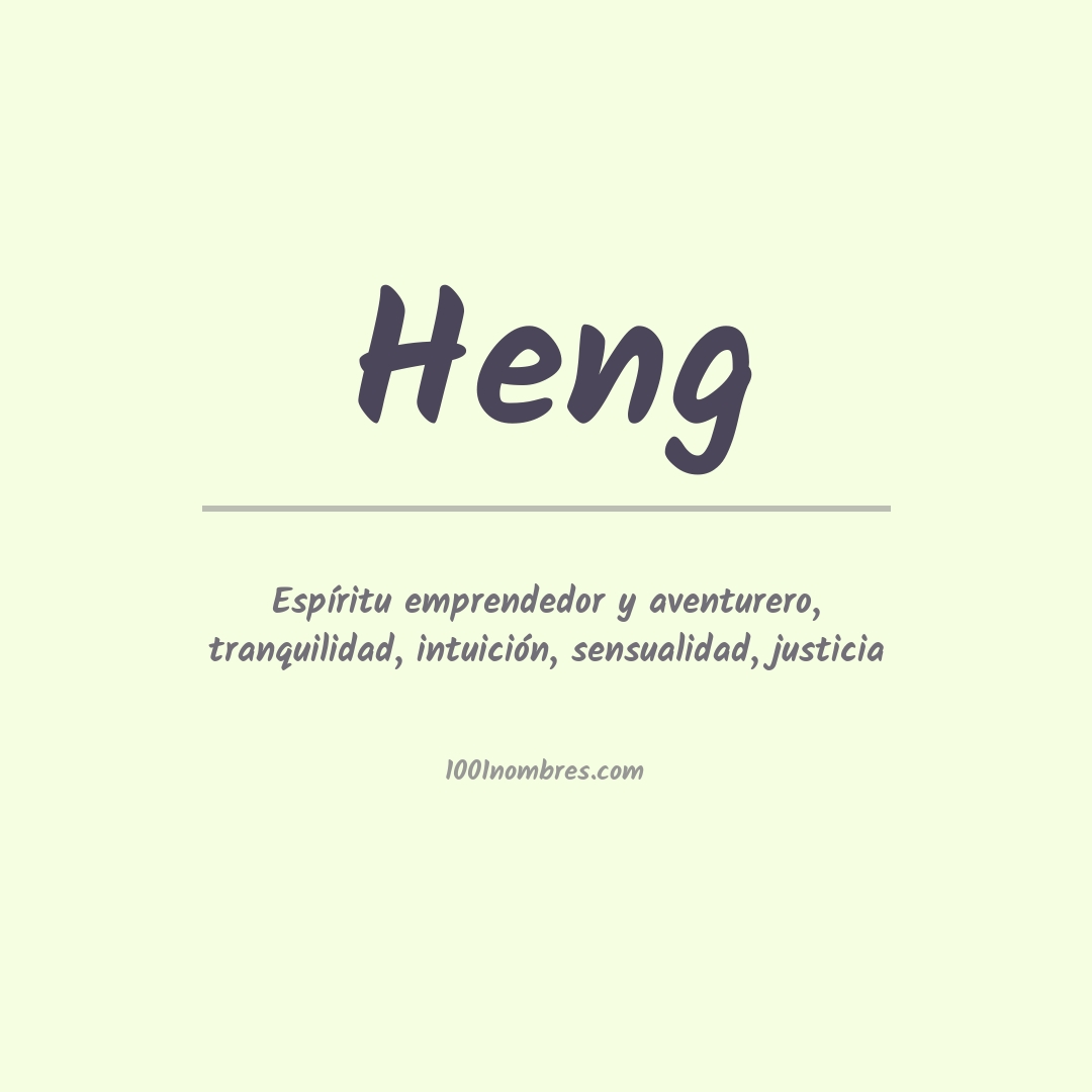 Significado del nombre Heng