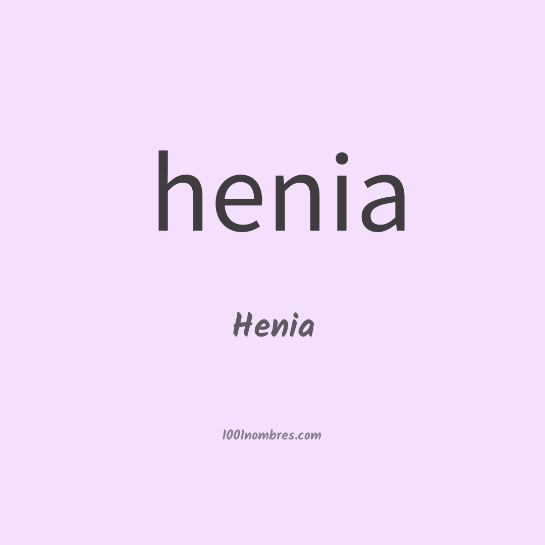 Henia en chino