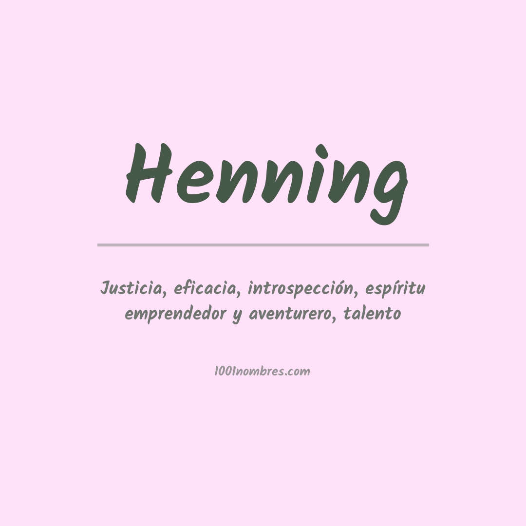 Significado del nombre Henning