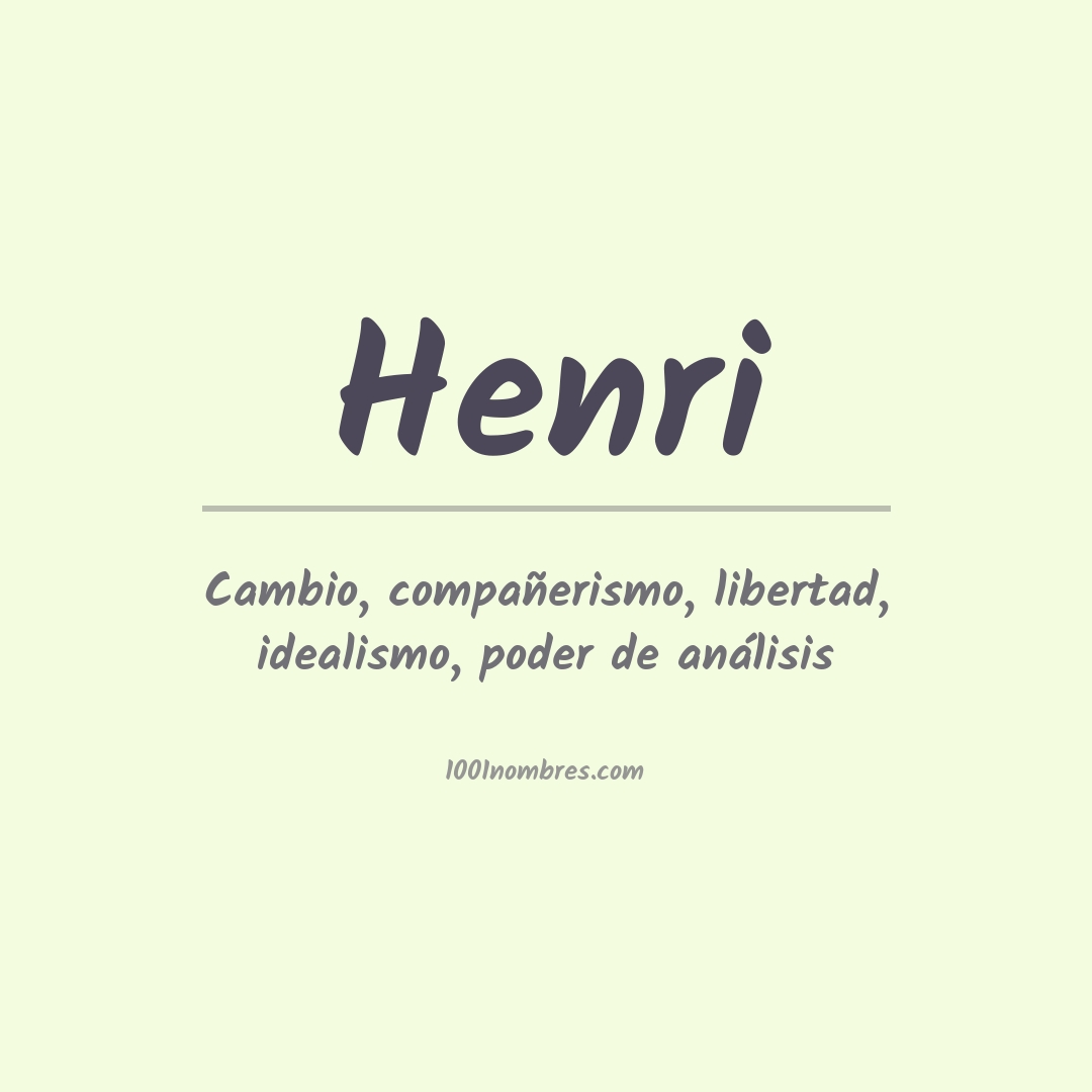Significado del nombre Henri