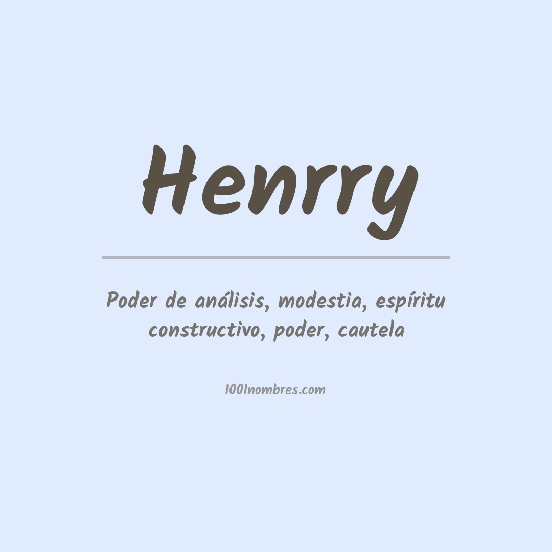 Significado del nombre Henrry