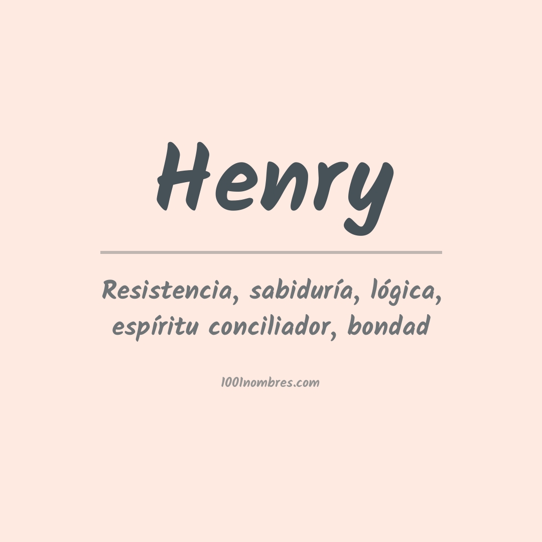 Significado del nombre Henry