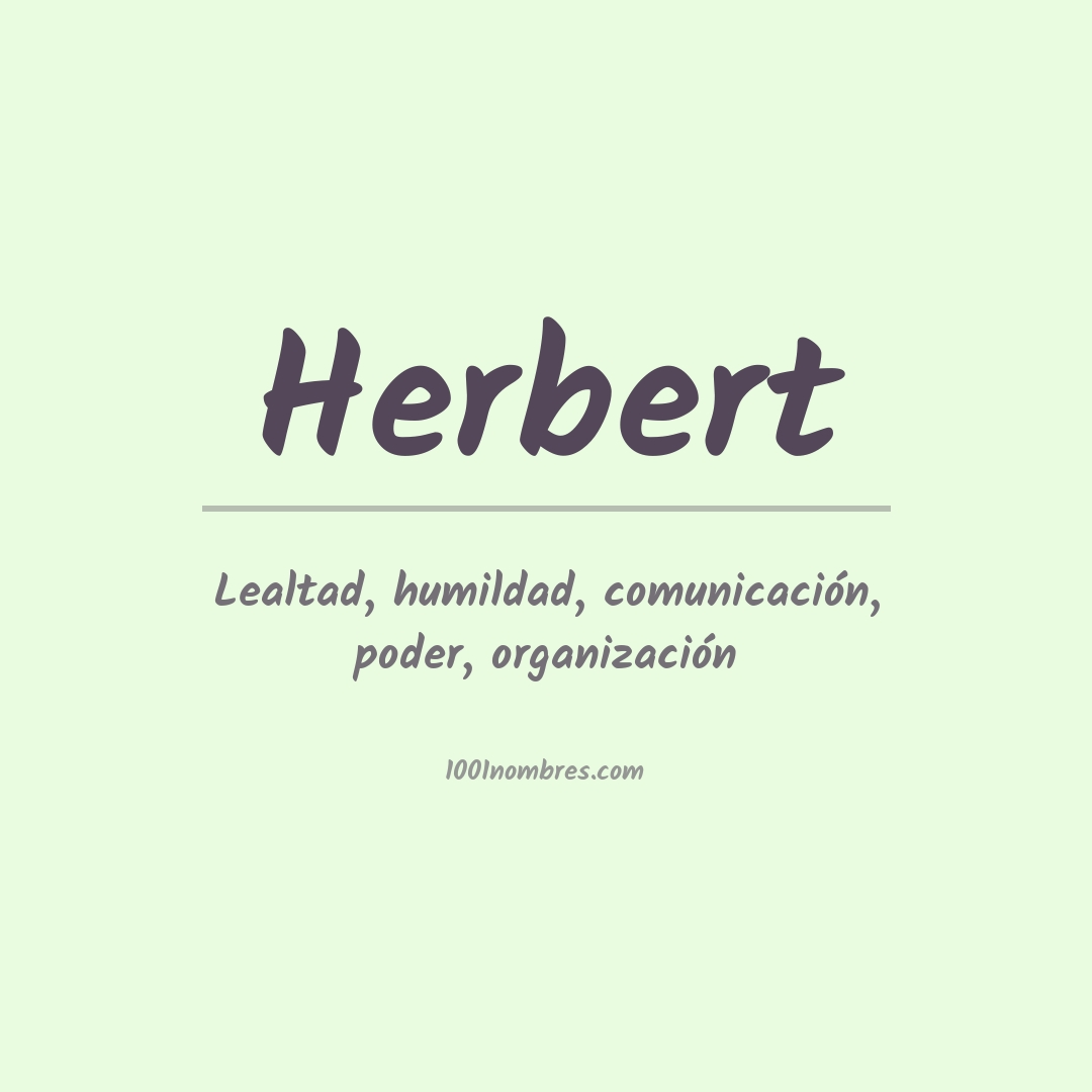 Significado del nombre Herbert