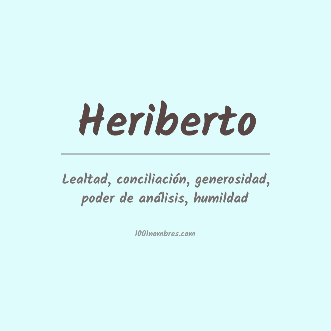 Significado del nombre Heriberto