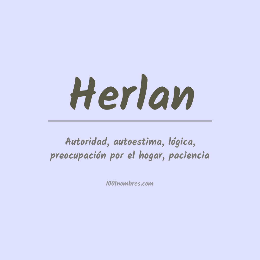 Significado del nombre Herlan