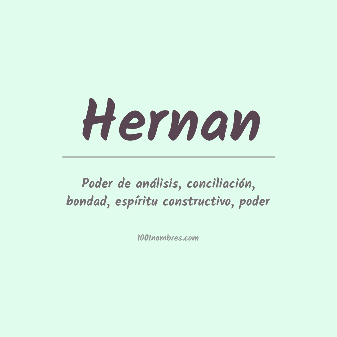 Significado del nombre Hernan