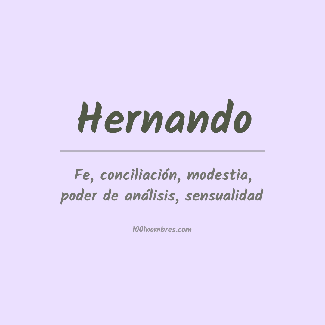 Significado del nombre Hernando