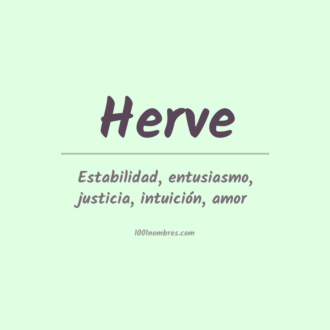 Significado del nombre Herve