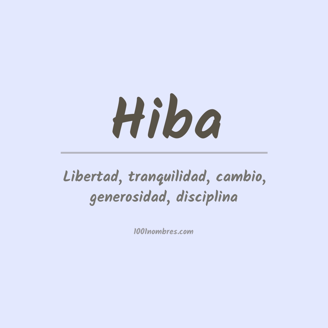 Significado del nombre Hiba