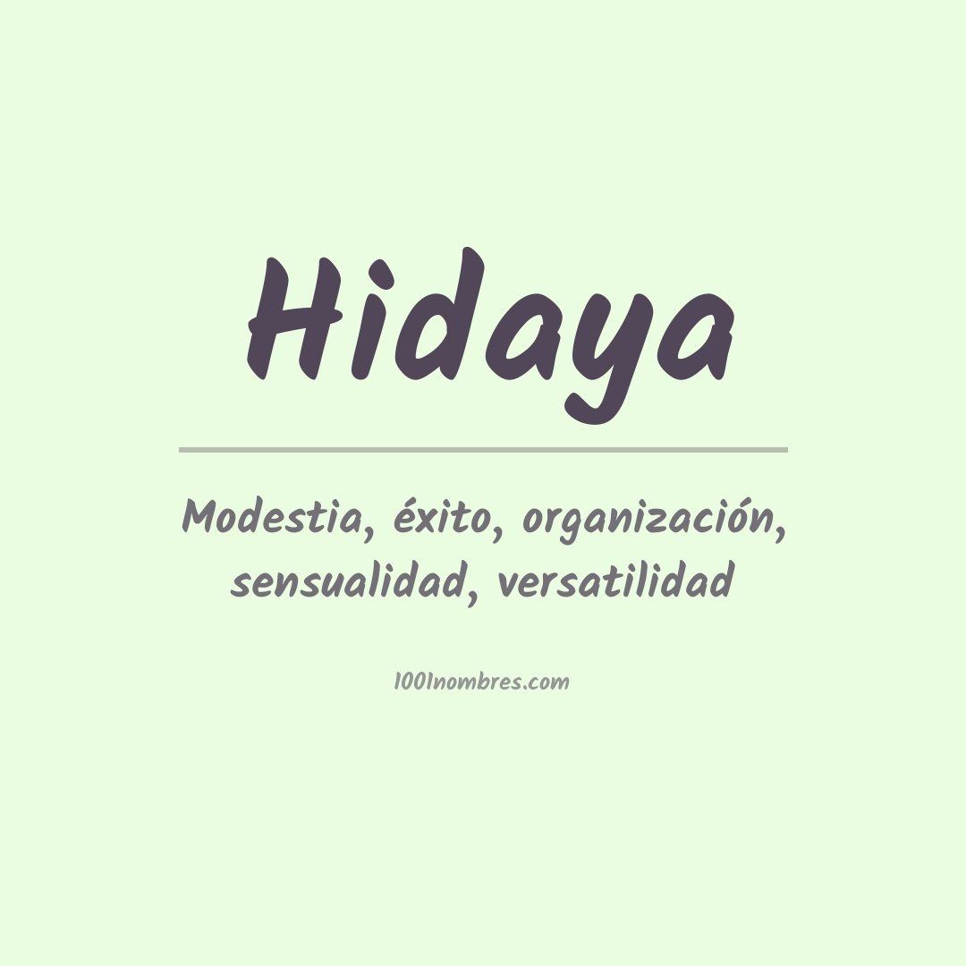 Significado del nombre Hidaya Significado del nombre Hidaya