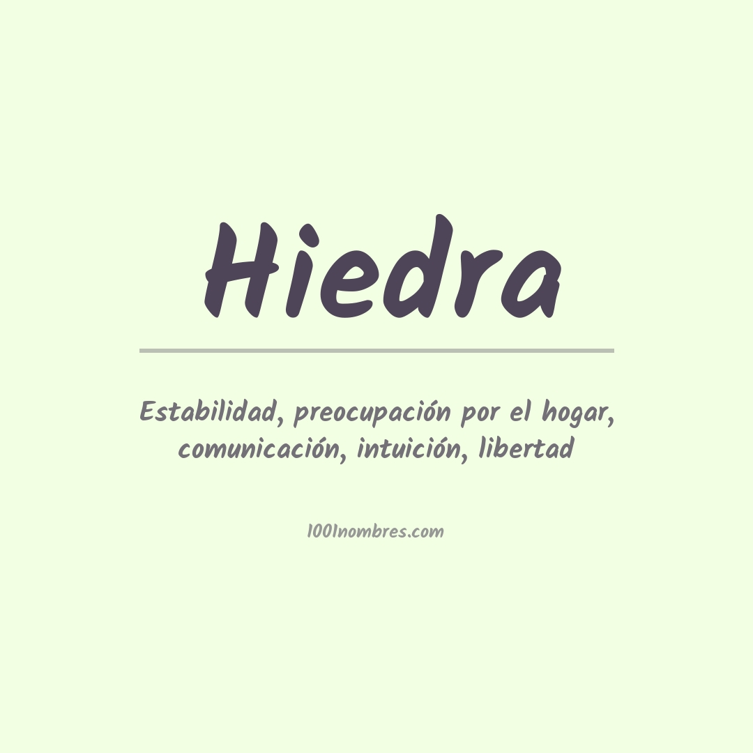 Significado del nombre Hiedra