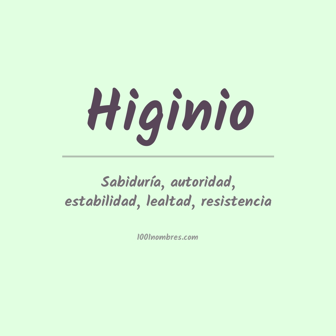 Significado del nombre Higinio