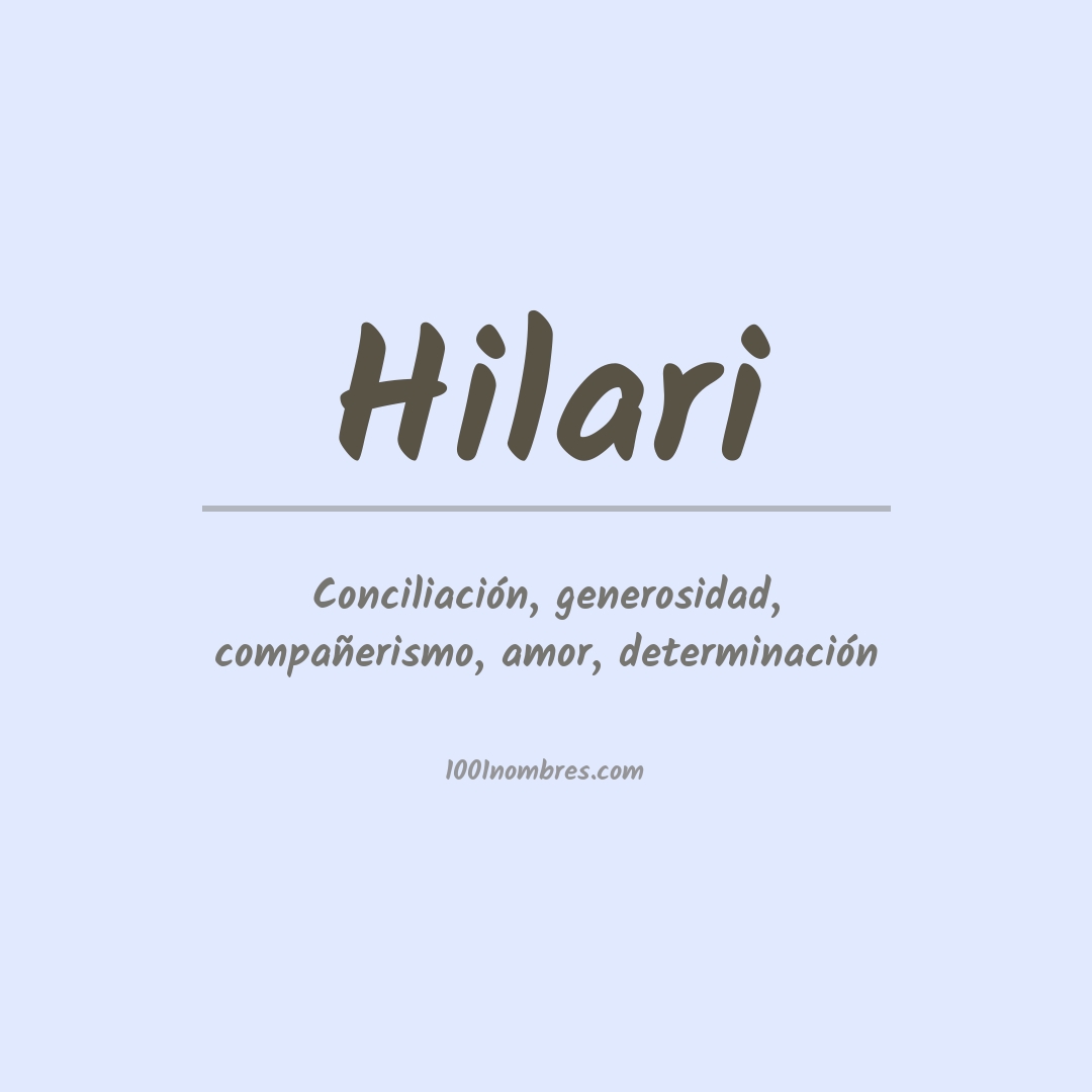 Significado del nombre Hilari