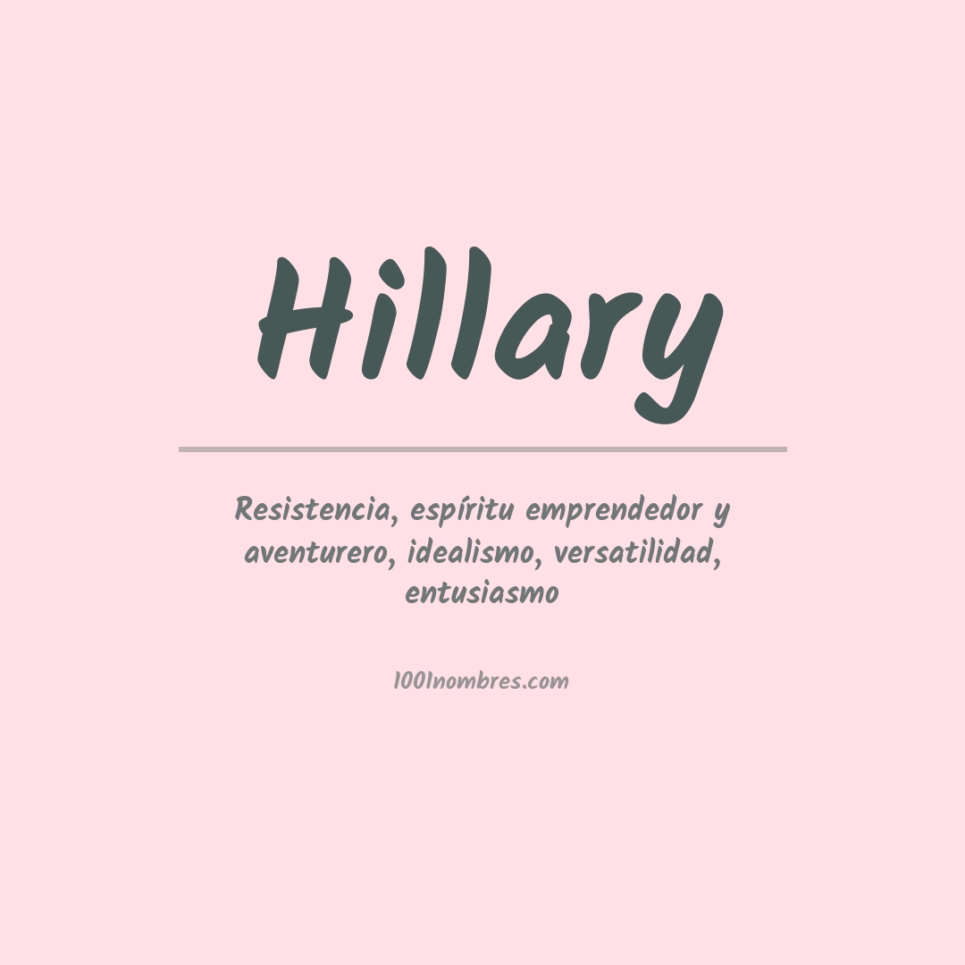 Significado del nombre Hillary