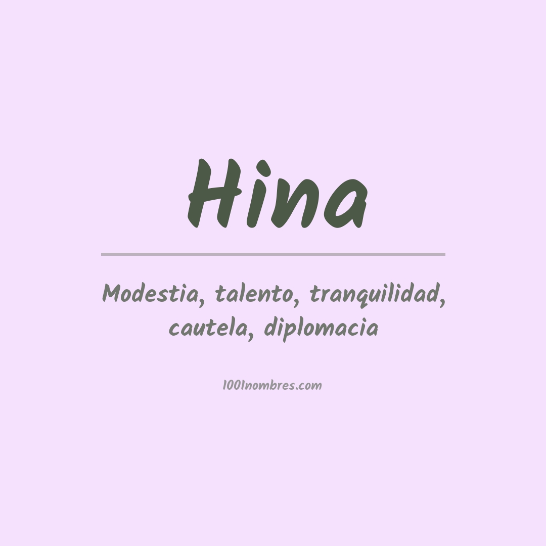 Significado del nombre Hina