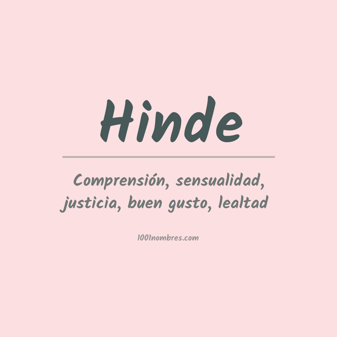 Significado del nombre Hinde