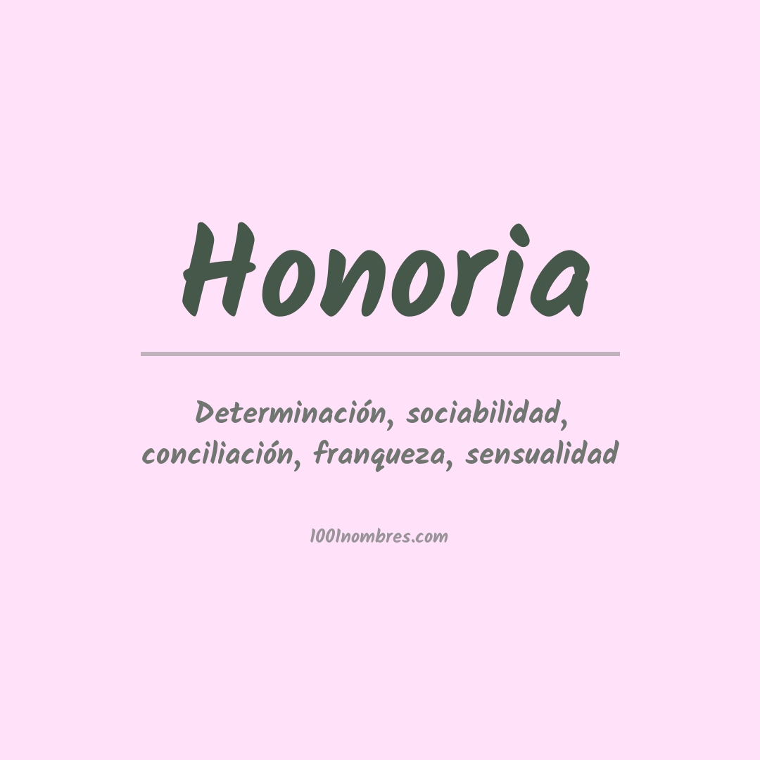 Significado del nombre Honoria