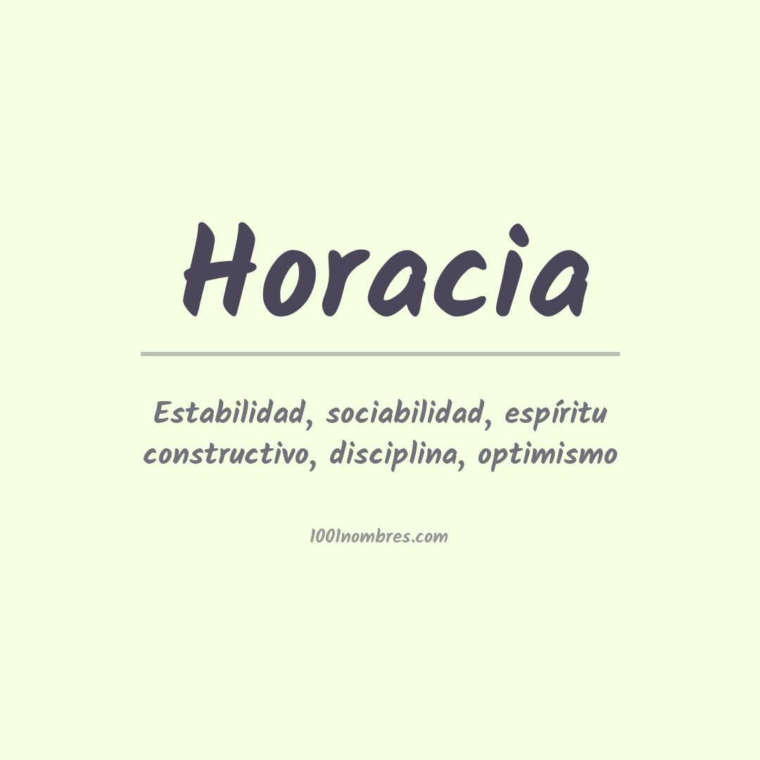 Significado del nombre Horacia