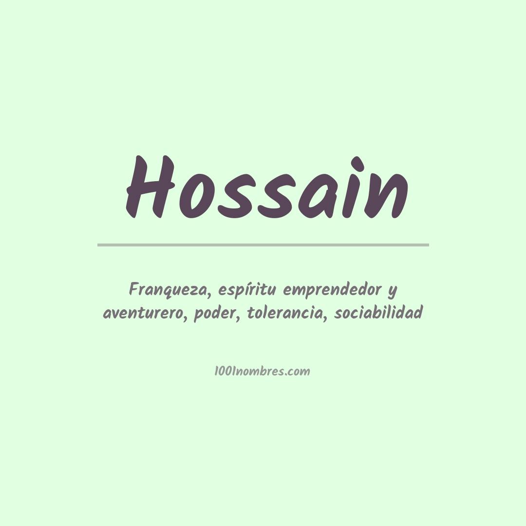 Significado del nombre Hossain