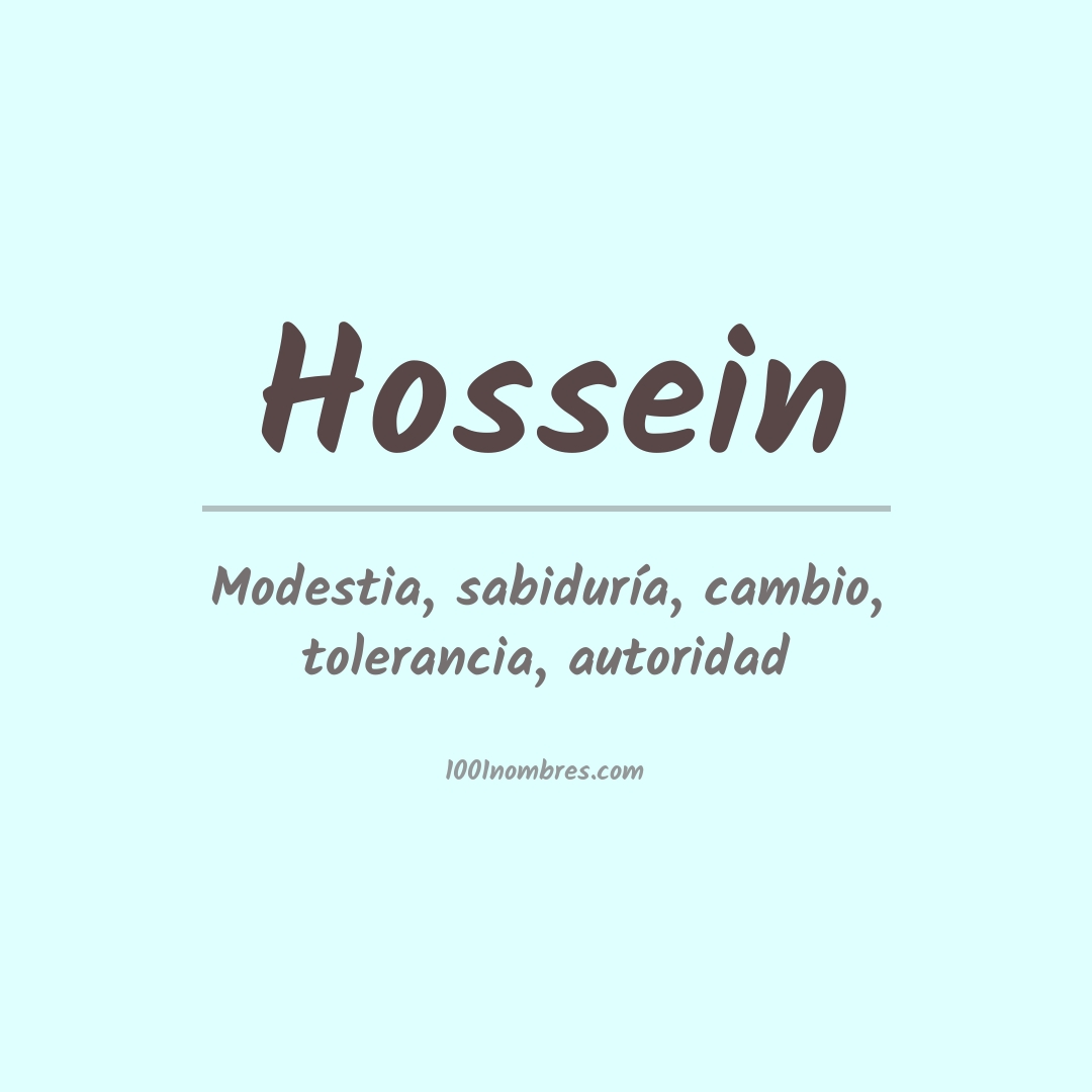 Significado del nombre Hossein