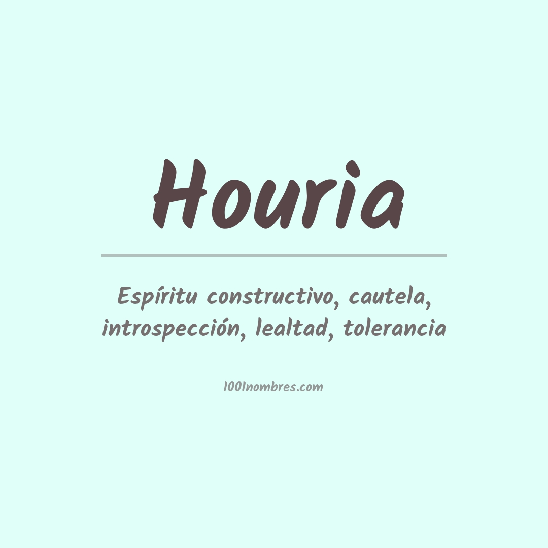 Significado del nombre Houria