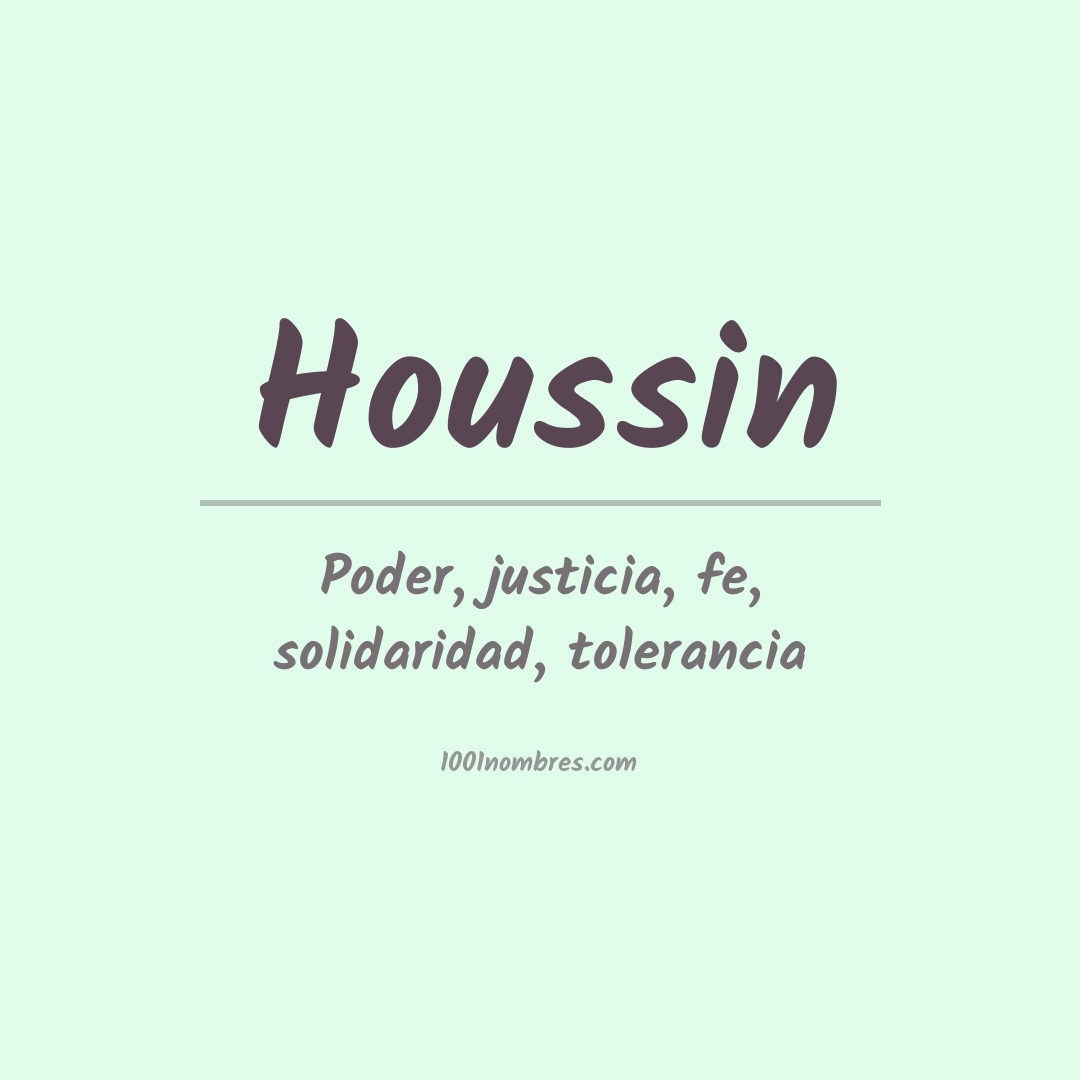 Significado del nombre Houssin Significado del nombre Houssin