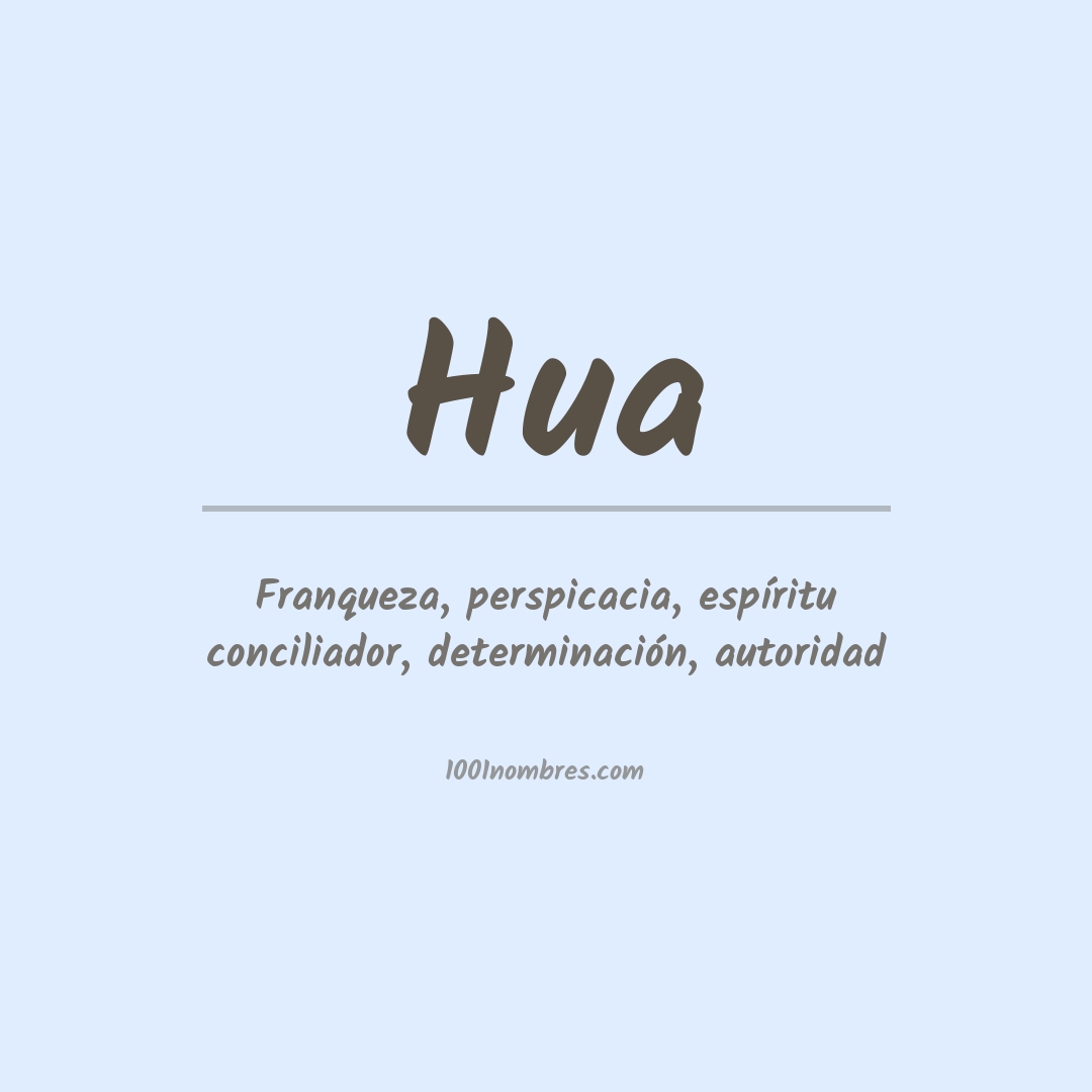 Significado del nombre Hua