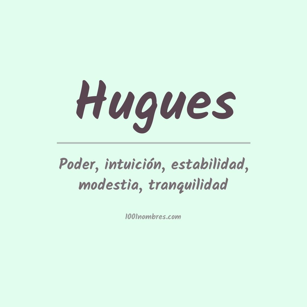 Significado del nombre Hugues