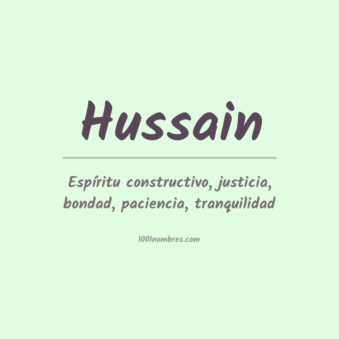 Significado del nombre Hussain