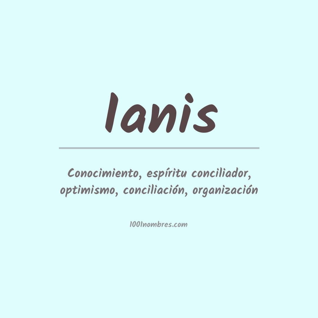 Significado del nombre Ianis
