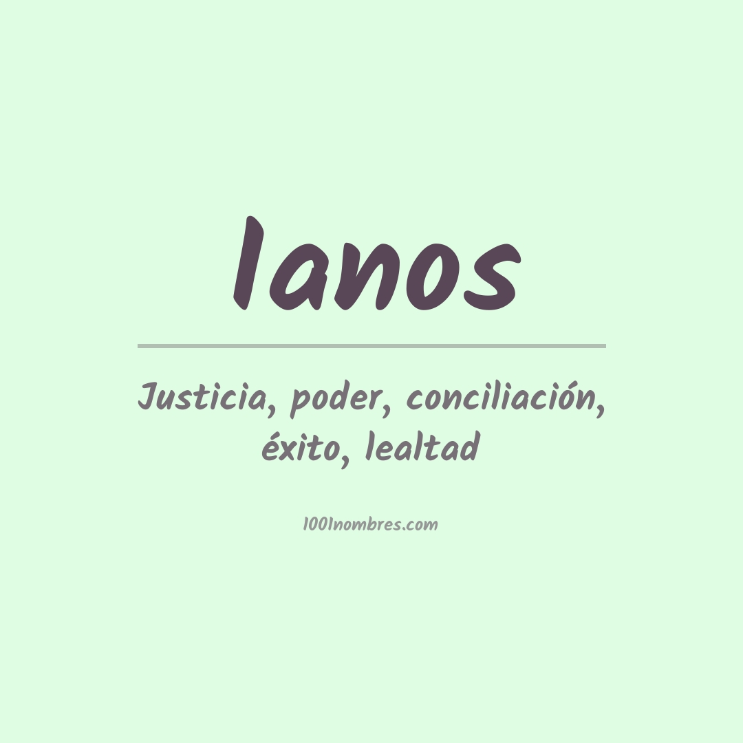 Significado del nombre Ianos