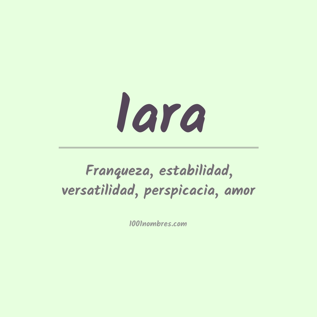 Significado del nombre Iara