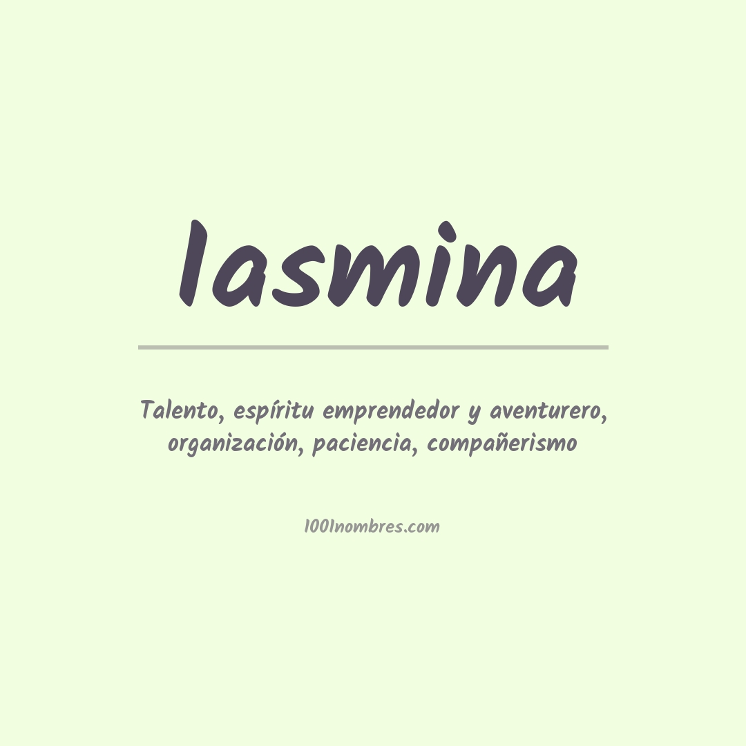 Significado del nombre Iasmina