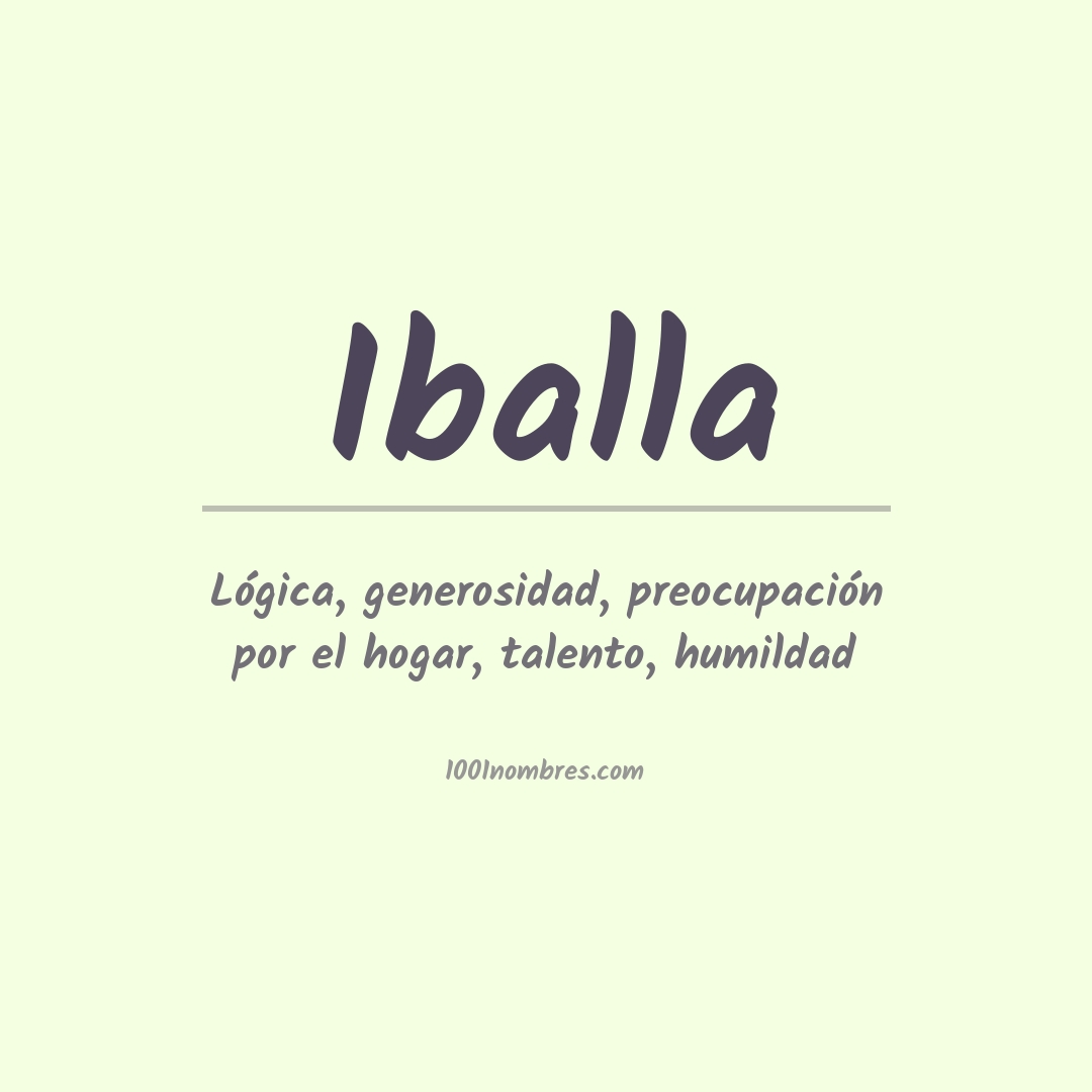 Significado del nombre Iballa Significado del nombre Iballa