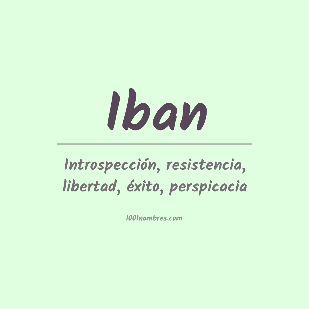 Significado del nombre Iban