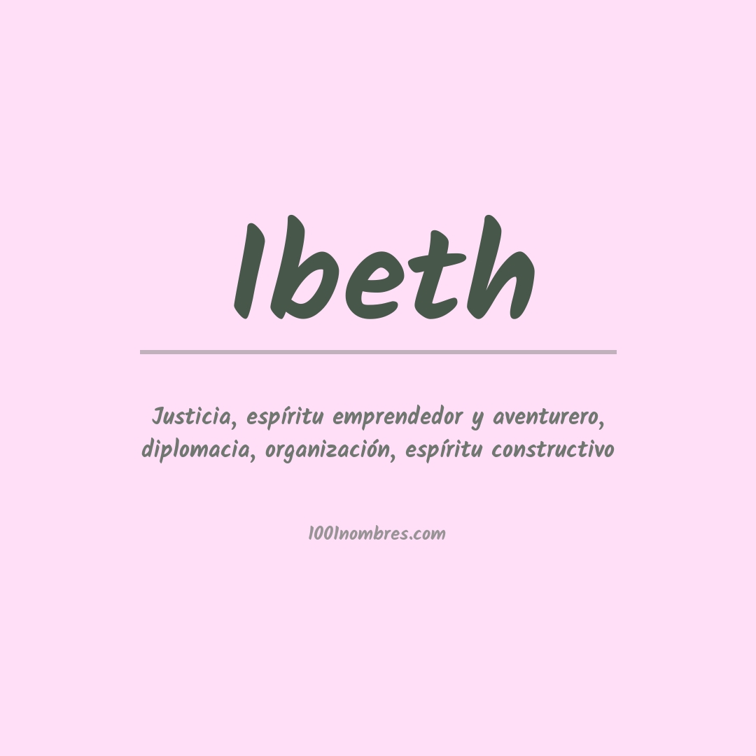 Significado del nombre Ibeth